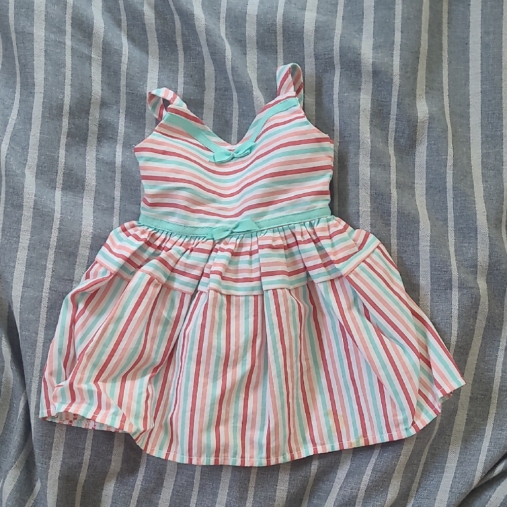 Striped American Girl Doll Dress RARE